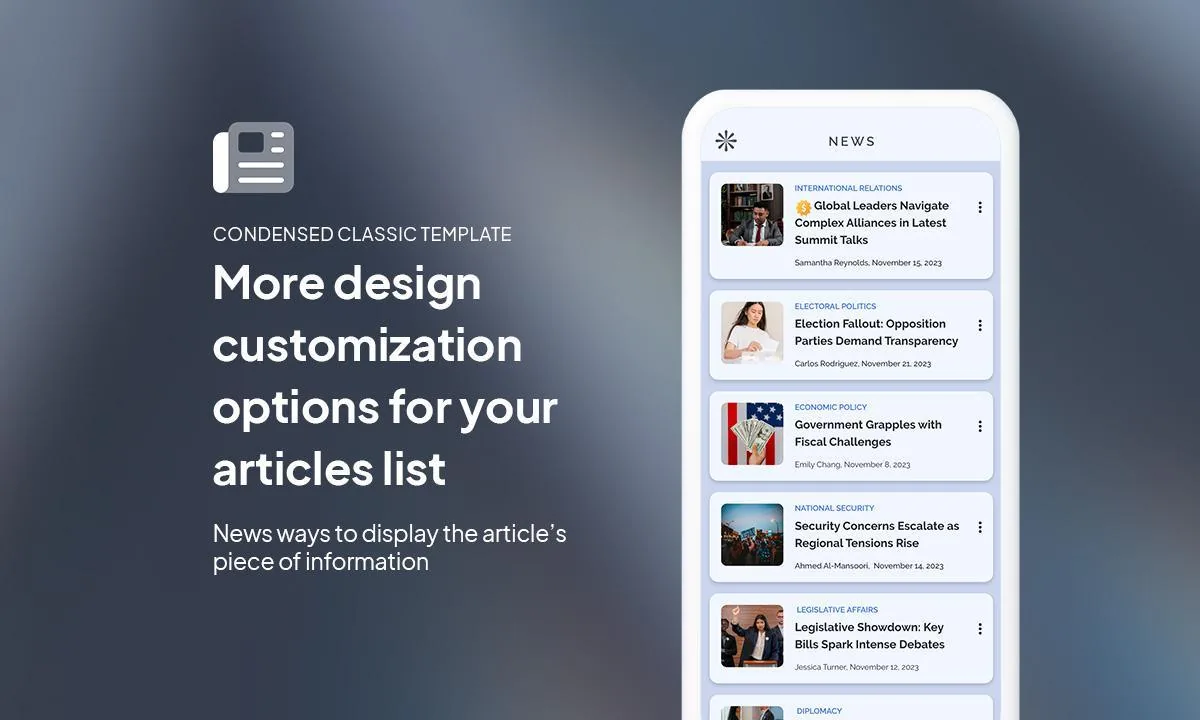 Design Update: A new template for displaying your article lists