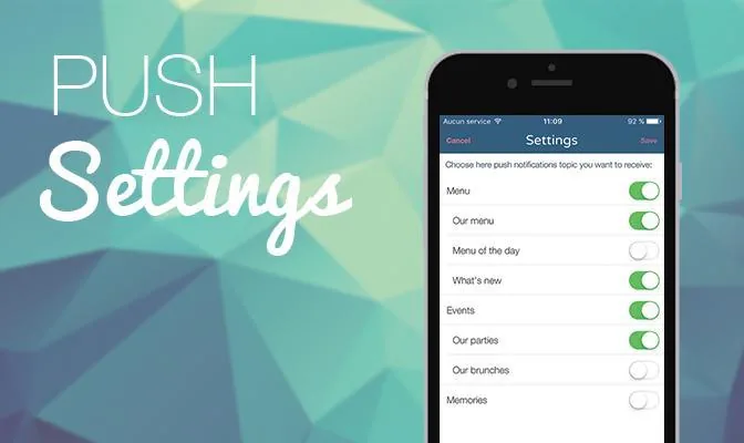 Push Settings: for a tailored communication